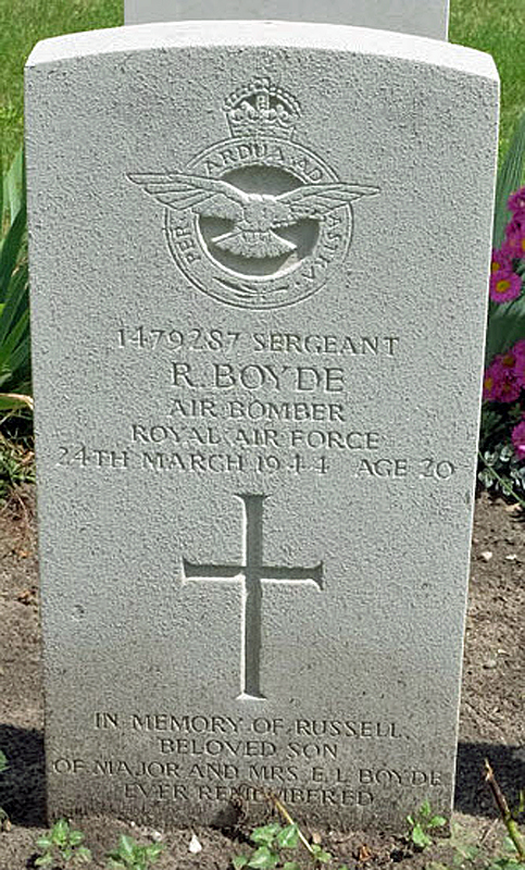 Sgt Russell Boyde<br/><br /><br />died March 24th, 1944
